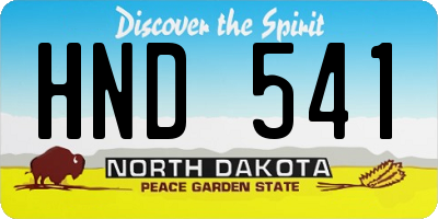 ND license plate HND541