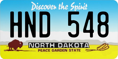 ND license plate HND548