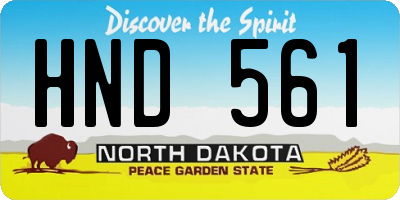 ND license plate HND561