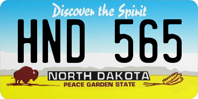 ND license plate HND565