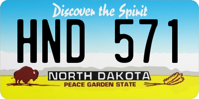 ND license plate HND571