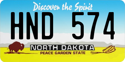 ND license plate HND574