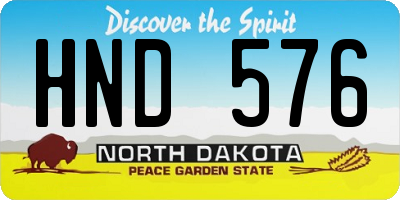 ND license plate HND576