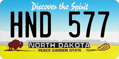 ND license plate HND577