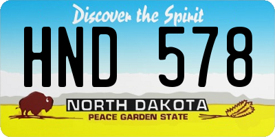 ND license plate HND578