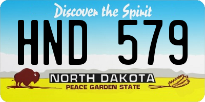 ND license plate HND579