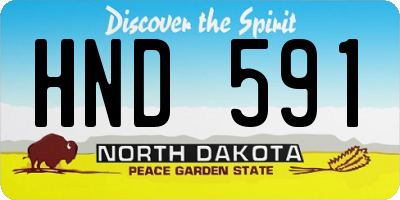 ND license plate HND591