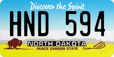 ND license plate HND594