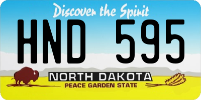 ND license plate HND595