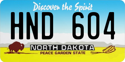 ND license plate HND604