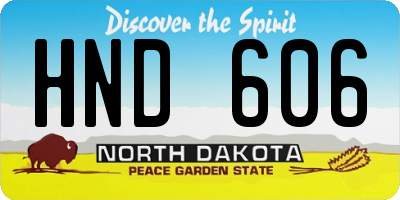 ND license plate HND606