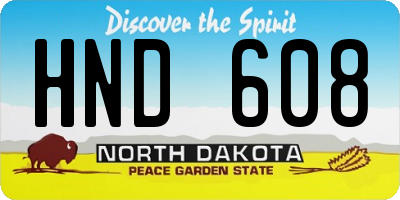 ND license plate HND608