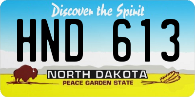 ND license plate HND613