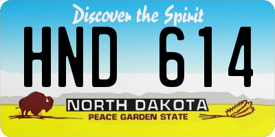 ND license plate HND614