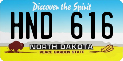 ND license plate HND616