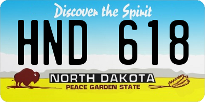 ND license plate HND618