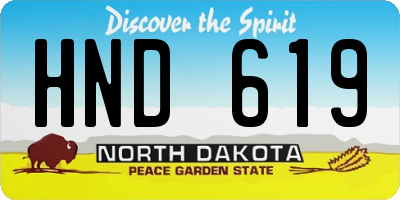 ND license plate HND619