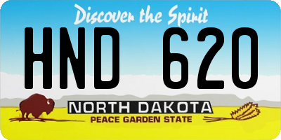 ND license plate HND620