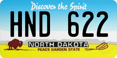 ND license plate HND622