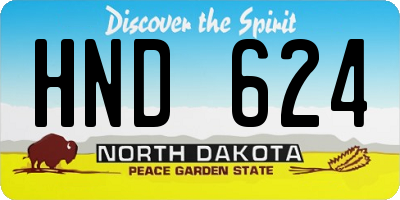 ND license plate HND624