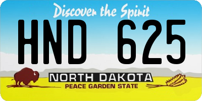 ND license plate HND625