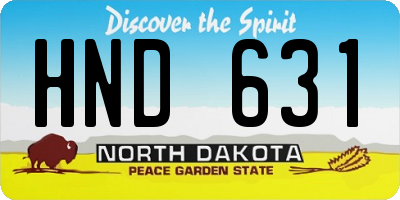 ND license plate HND631