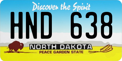 ND license plate HND638