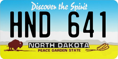 ND license plate HND641