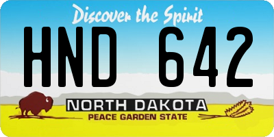 ND license plate HND642