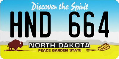 ND license plate HND664