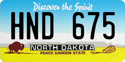 ND license plate HND675