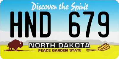 ND license plate HND679