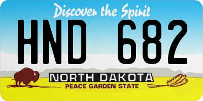 ND license plate HND682