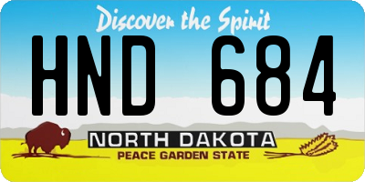 ND license plate HND684