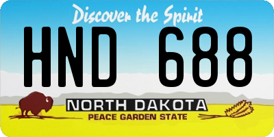 ND license plate HND688