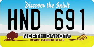 ND license plate HND691