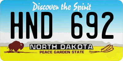 ND license plate HND692