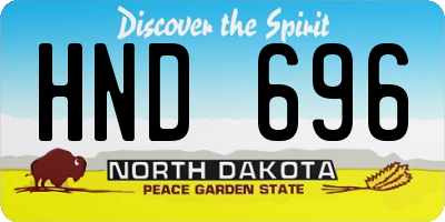 ND license plate HND696