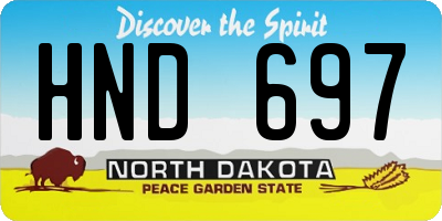 ND license plate HND697