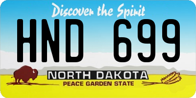 ND license plate HND699