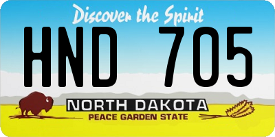 ND license plate HND705