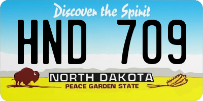 ND license plate HND709