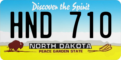 ND license plate HND710