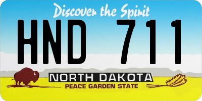 ND license plate HND711