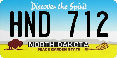 ND license plate HND712