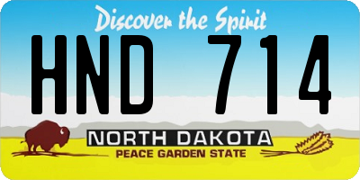 ND license plate HND714