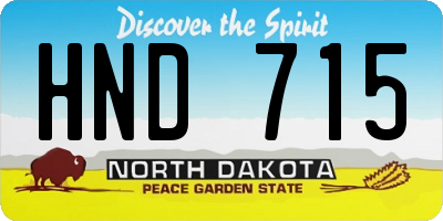 ND license plate HND715