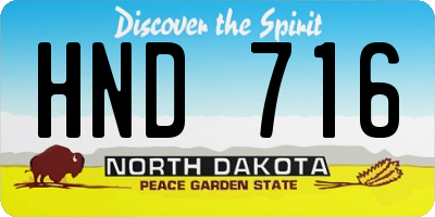 ND license plate HND716