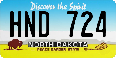 ND license plate HND724