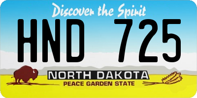 ND license plate HND725